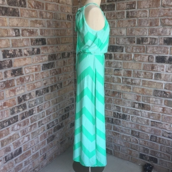 NWOT Emma & Michele Halter Maxi Pattern Dress S - Picture 3 of 7